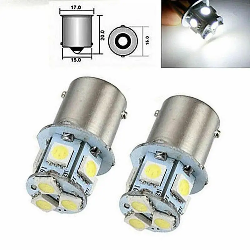 2 шт. BA15S R5W 1156 5050 8SMD светодиодный белый автомобиль светодиодный поворот парковочный сигнал задние фонари тормоза задние фонари авто задний Реверс лампы AC/DC 12V