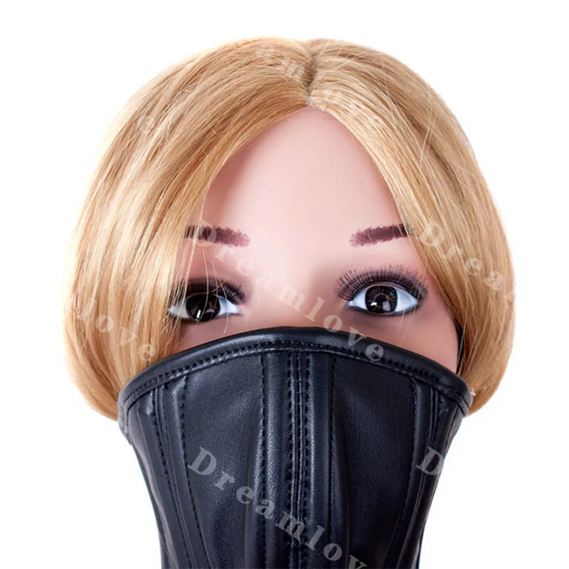 Women Soft Boned Leather Neck Restraint Corset Collar Fetish Lockable Half Face Role Play SM Costume women lingerie women lingerie set women cosplay costume