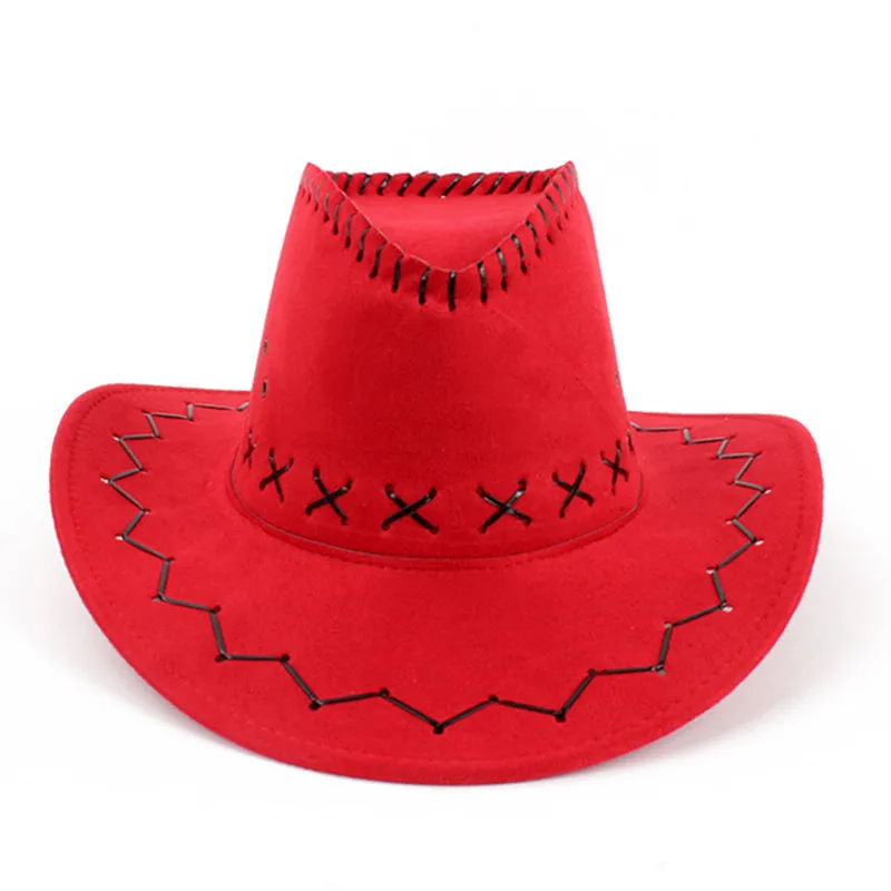 1 шт. новая ковбойская шляпа, замшевый вид, дикое западное нарядное платье для мужчин и женщин, ковбойская Кепка унисекс
