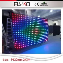 Китай топ десять продаваемых продуктов P120mm прочный светодиодный занавес сцены видео 2 м x 3 м свет dj Гибкая светодиодная занавеска