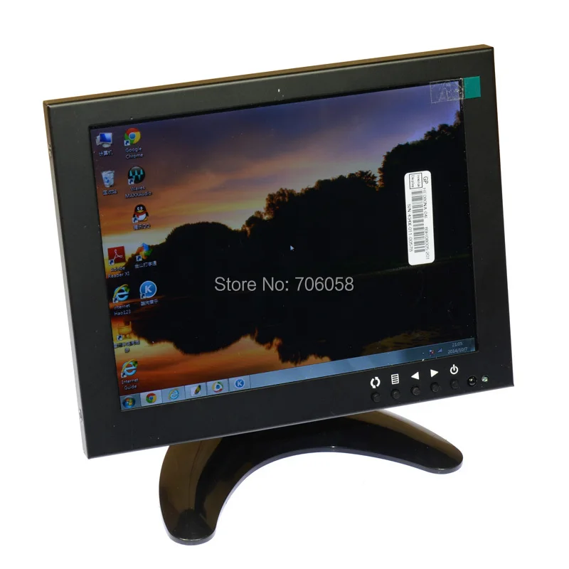 

8" inch LCD Monitor Color Screen BNC/TV AV VGA HD Remote Control for PC CCTV Computer Game Security