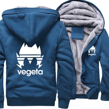 

2019 New Arrival Fashion Sweatshirt For Men Thick Zipper Jacket VEGETA Japanese Anime Dragon Ball Z Men's Hoodies Harajuku Hoody