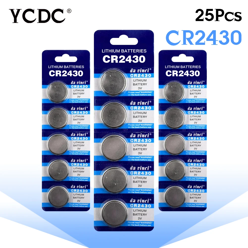 YCDC 11.11 Big Promotion 25pcs/lots Hot Battery CR2430 CR 2430 2430 3V