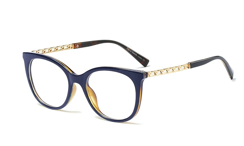 Кошачий глаз цепи Retio оправа для очков для мужчин и женщин оптическая мода компьютерные очки 45769 - Цвет оправы: C6 blue clear
