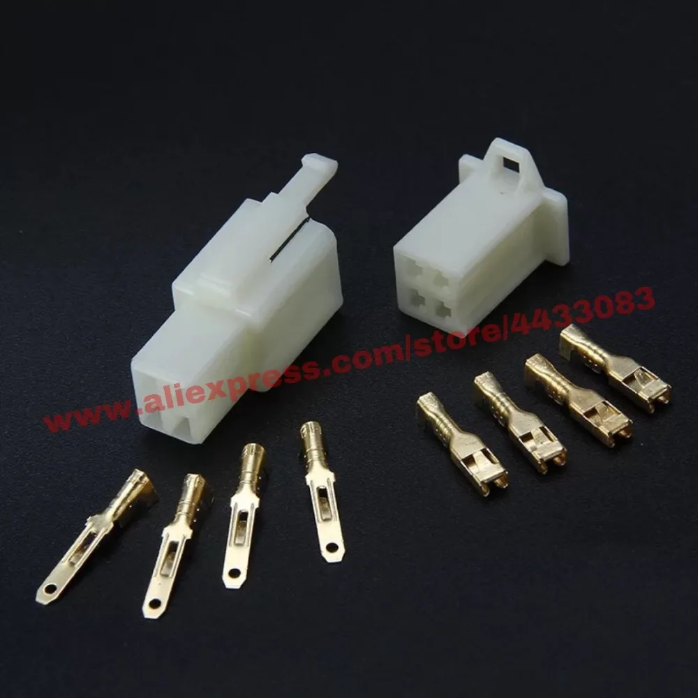 40 Set Practical Auto Electrical 2 3 4 6 Pin 2.8 mm Wire Terminal Connector with Fixed Hook Male Female Terminals Housing Kits (5)