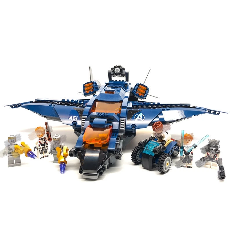 SuperHero Avenger Ultimate Quinjet совместимые с 76126 07122 строительные блоки Hawkeye Rocket lepining