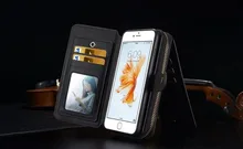 BRG Portable Zipper Wallet PU Leather Cases for Iphone 5S 6s Plus 7 8 Plus With 2 in 1 Magnetic Mirror Handbag Lady Pouch Purse
