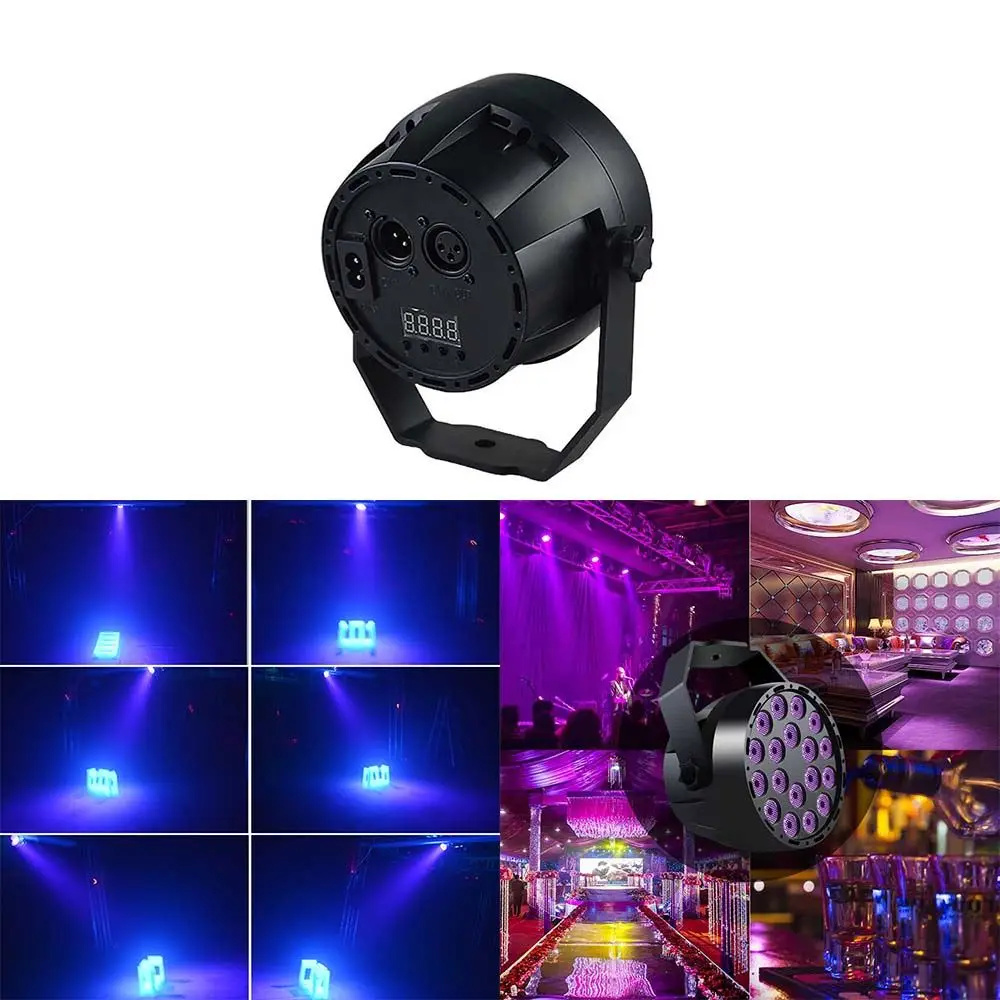 Светодиодный диско UV фиолетовый сценический светильник влияние DJ Par лампа на гвозде, флэш-память для вечерние звук светильник рождественские свитеры с лазерный точечный светильник