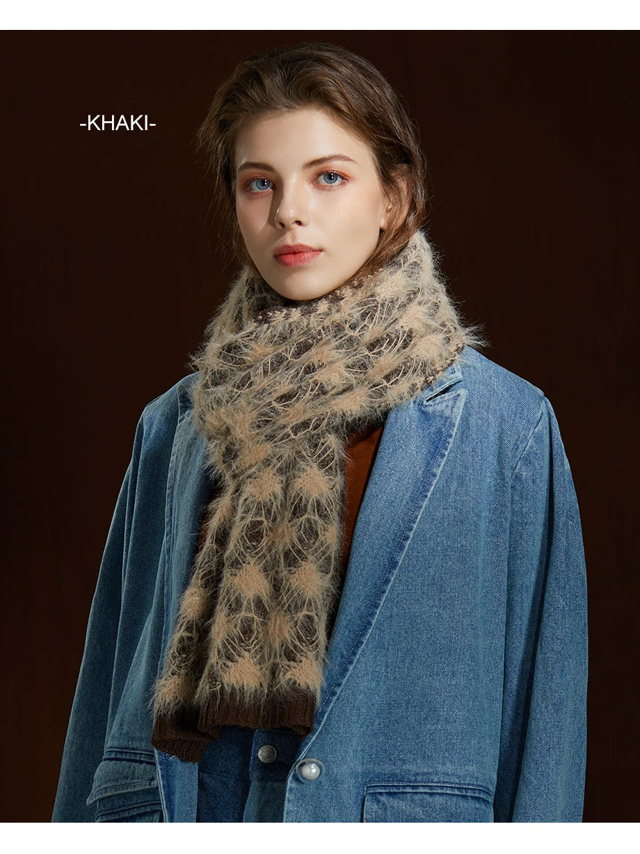 Female Scarfs Winter Wool Scarves For Women Shawl 2019 New Luxury Brand Warm Knitting Tassel Shawl Thicken Ladies Large Scarf (15)