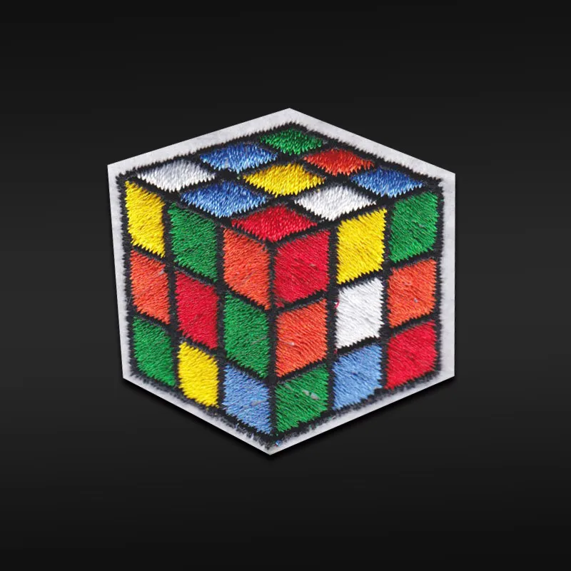 

Magic Cube Funs Embroidered patch Iron on clothes patches For clothing Badges Stickers Garment Appliques wholesale