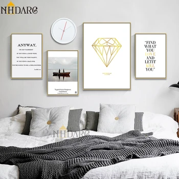 

Scandinavian Canvas Poster Nordic Simple Light Luxur Wall Art Print Minimalist Painting Decorative Picture Living Room Decor