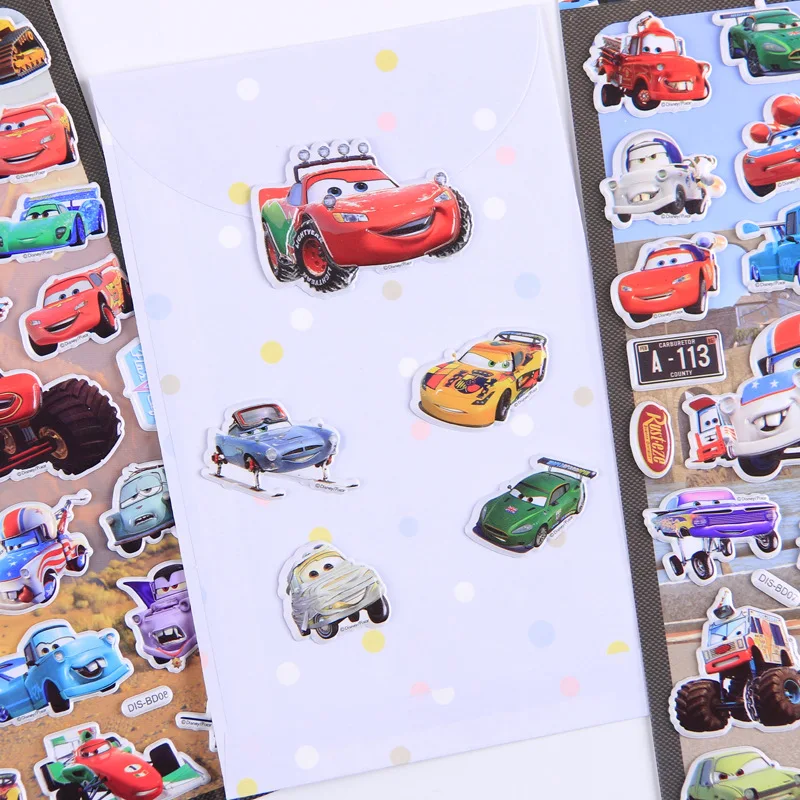Дисней Дети мультфильм молния McQueen стерео 3d наклейки для детского сада награда наклейки автомобиль мобилизация дети наклейки игрушка