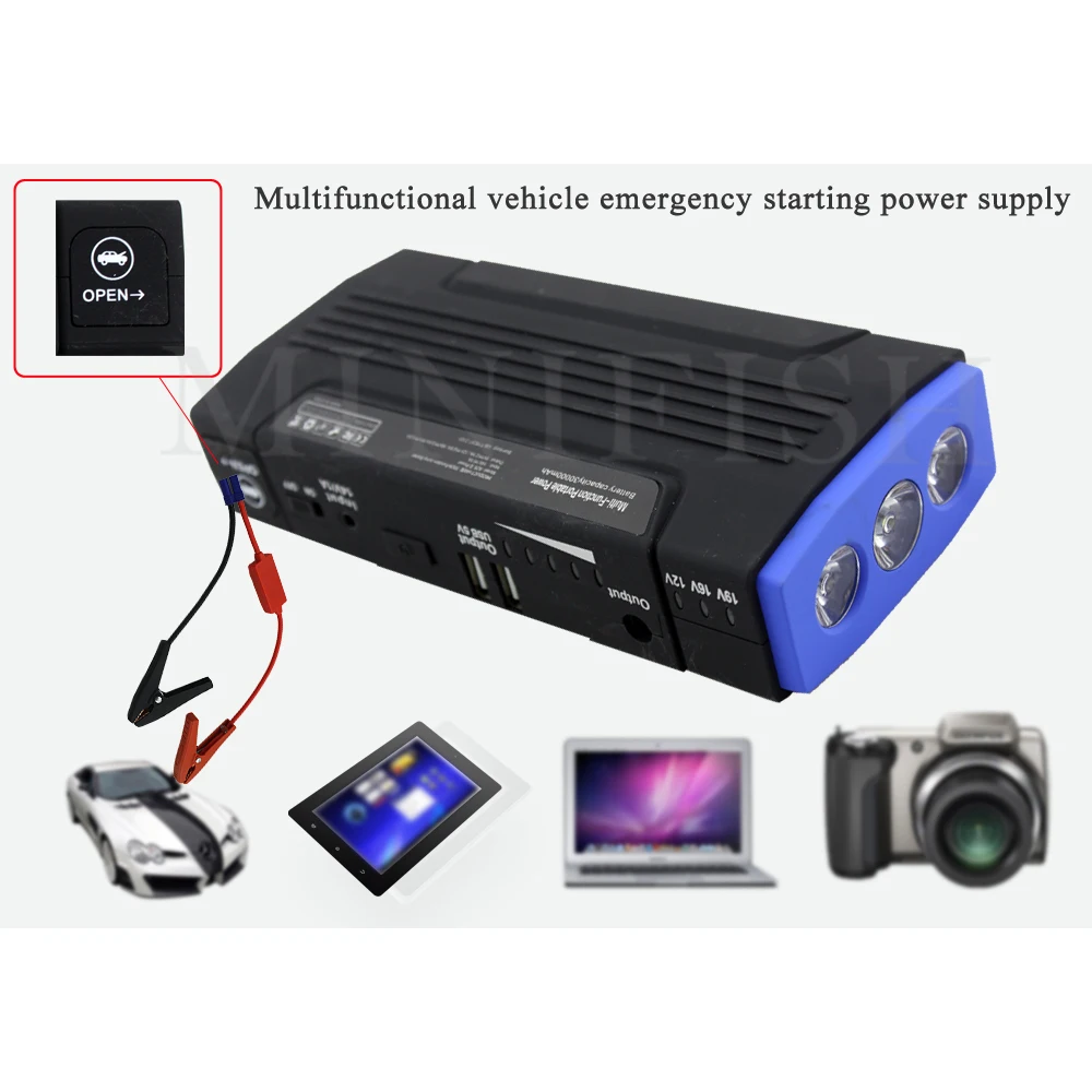 Promotion Multi-Function Portable 600A Emergency Battery Charger Car Jump Starter 68000mAh Booster Power Bank Starting Device