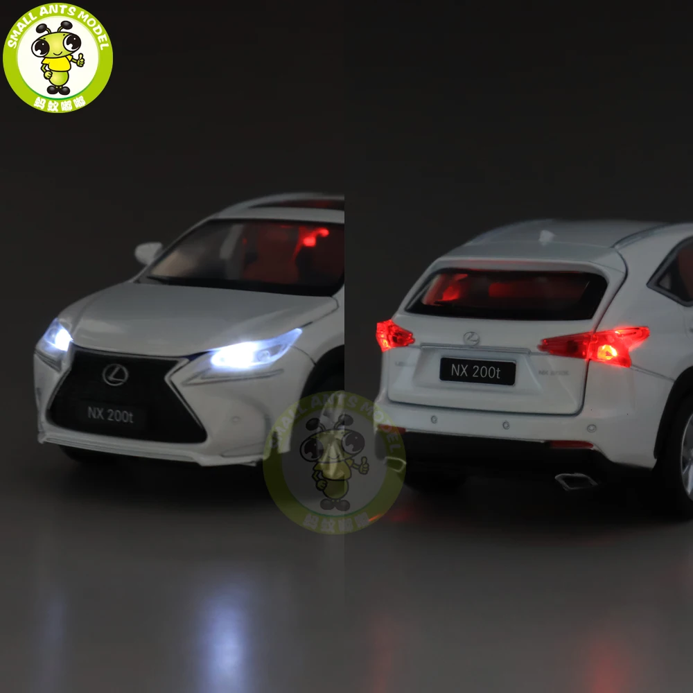 Beste 1 32 JACKIEKIM NX200T Diecast Model AUTO SUV Speelgoed voor kids kinderen Geluid Verlichting Pull Back geschenken