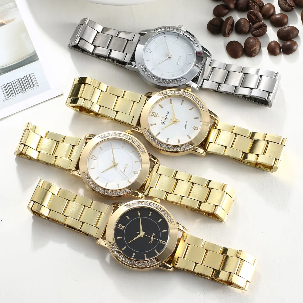 Reloj Mujer, женские наручные часы с браслетом из нержавеющей стали, женские часы, модные стразы, качественные роскошные женские часы# W