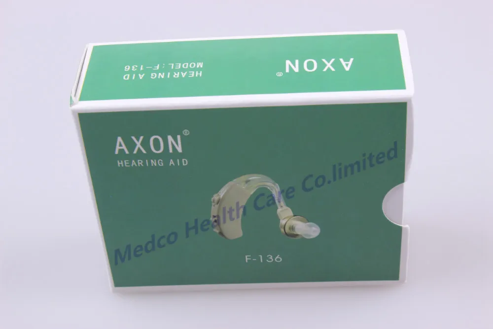 Высокое качество AXON F-136 беспроводной усилитель звука BTE слуховой аппарат медицинское улучшение устройство для глухих помощи 20 шт./лот