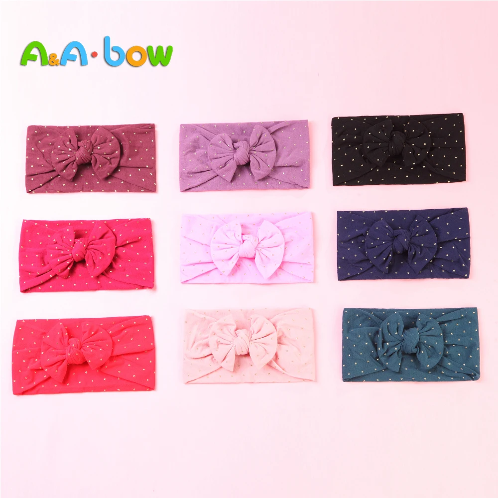 

18/sets Bow Girl baby headband Solid Nylon for New Braid Baby Girl Headwear Turban Fashion Gift for Newborn Hair Accessories