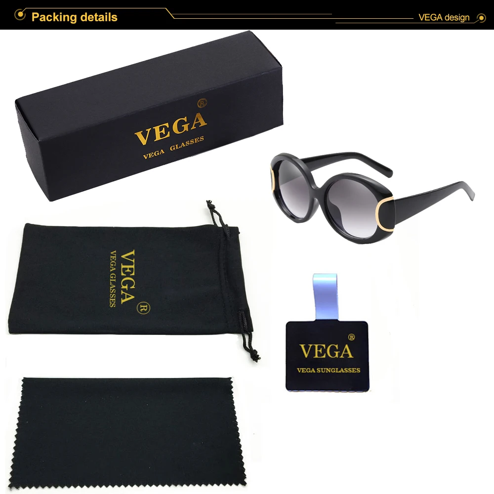 VEGA Eyewear Fashion Oval Sunglasses Women for Big Face Ladies Oversized Glasses with Large Frame Retro Vintage Sunglasses 226 (4)