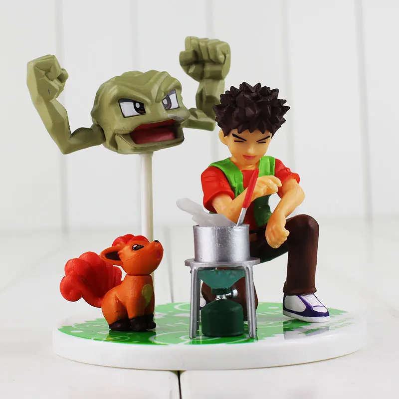 

Pocket Pikachu Toys Brock Geodude Vulpix Action Figure Sets Anime Figures Vinyl Doll Kids Toys With Box Boys Birthday Gift
