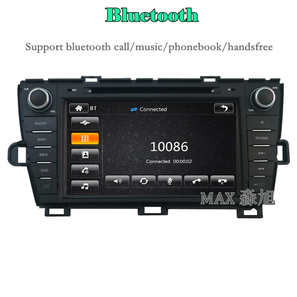 Clearance 2din 8" Car DVD Player for Toyota Prius 2008 - 2014 with Radio RDS BT swc GPS free map 3G WIFI MP3 MP4 1080P Bluetooth call swc 3