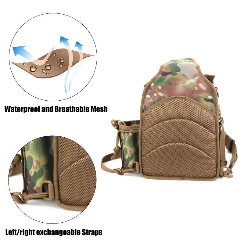 Bolsa de Peito para Homens e Mulheres à Prova Bolsa para Caminhadas Corpo ao ar Runature Esportes Dwaterproof Água Náilon um Ombro Pesca Cruz Livre Sling Bolsa 4 Cheap Mochilas escal.
