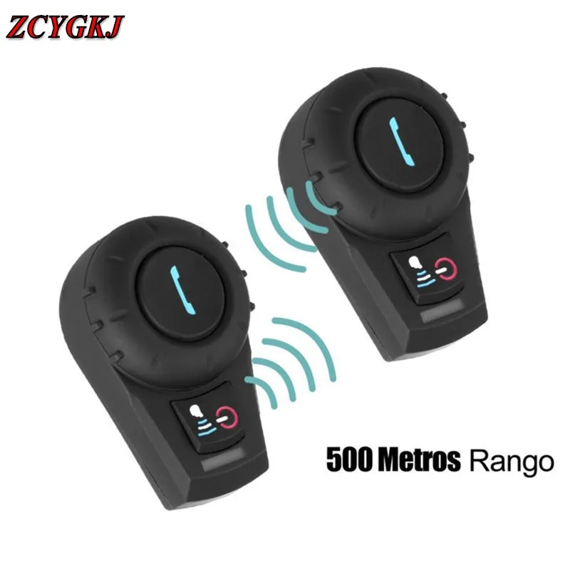 2pcs FM Radio Brand FDC 500M Full Duplex Bluetooth Helmet Headset Intercon BT Interphone for Motorcycle