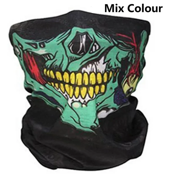 Призрак Череп Скелет 3D бесшовная Балаклава волшебный шарф шейный щит для Лица Фестиваль Хэллоуин маска повязка бандана для мужчин велосипед - Цвет: Mix Color
