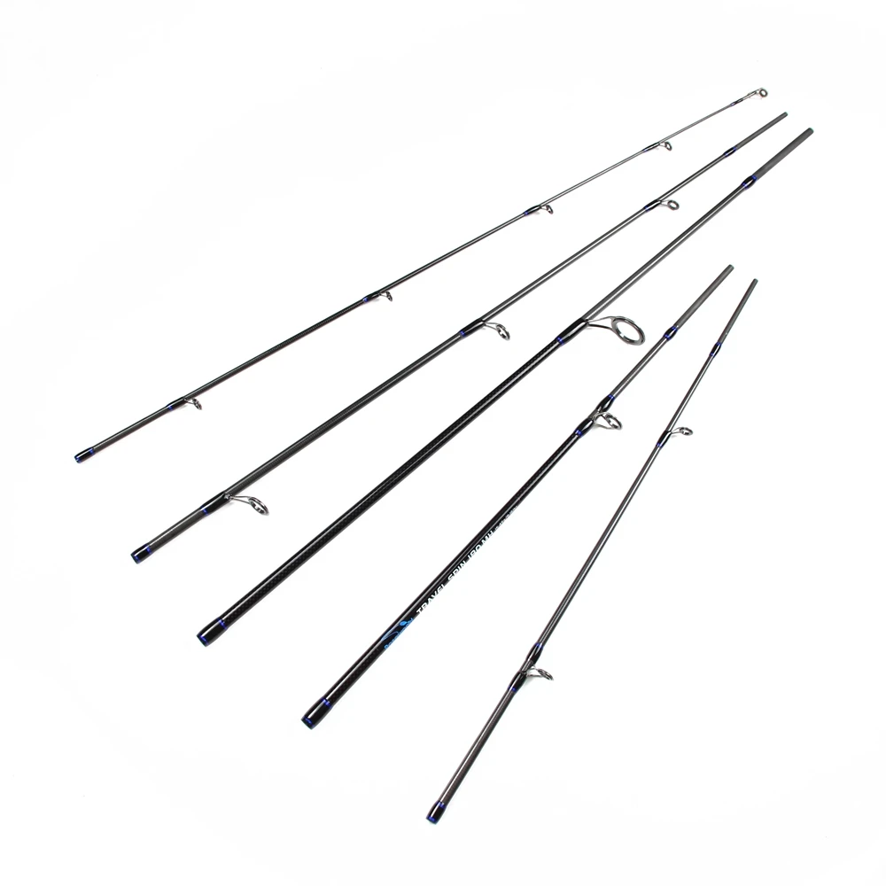 ROSEWOOD 8-Piece Portable Fishing Lure Rod Spinning Casting Handle In One Rod 10-30g 15-45g Lure Weight Travel Rod With Bag  (8)