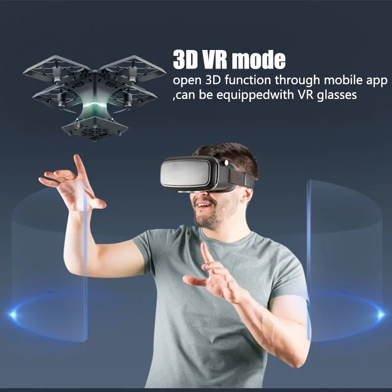 2018 new aerial photography HD RC drone square smart rc helicopter can carry vr glasses experience fpv flight