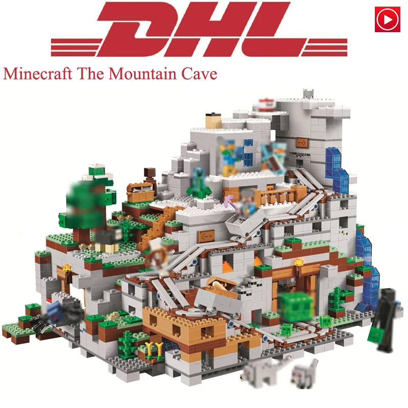 

Lepin 18032 Minecrafted Figures The Mountain Cave Model Kits Building Blocks Bricks Toys For Children Compatible Legoing 21137