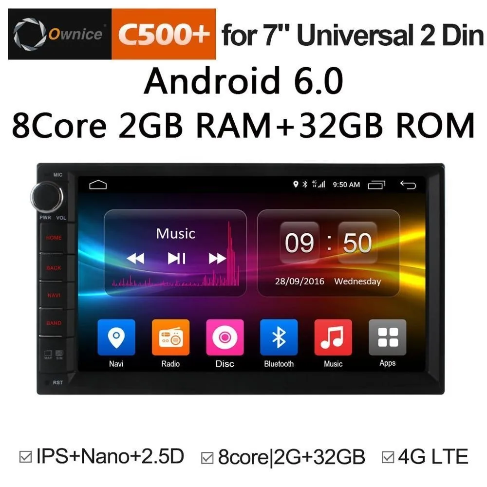 Ownice C500 Android 6.0 Octa Core 2 din Universal For Nissan GPS Navi BT Radio Stereo Audio Player(