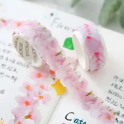 Лента для маскировки Сакура цветок Бумага клейкой ленты лента для декорации Washi DIY Скрапбукинг Стикеры