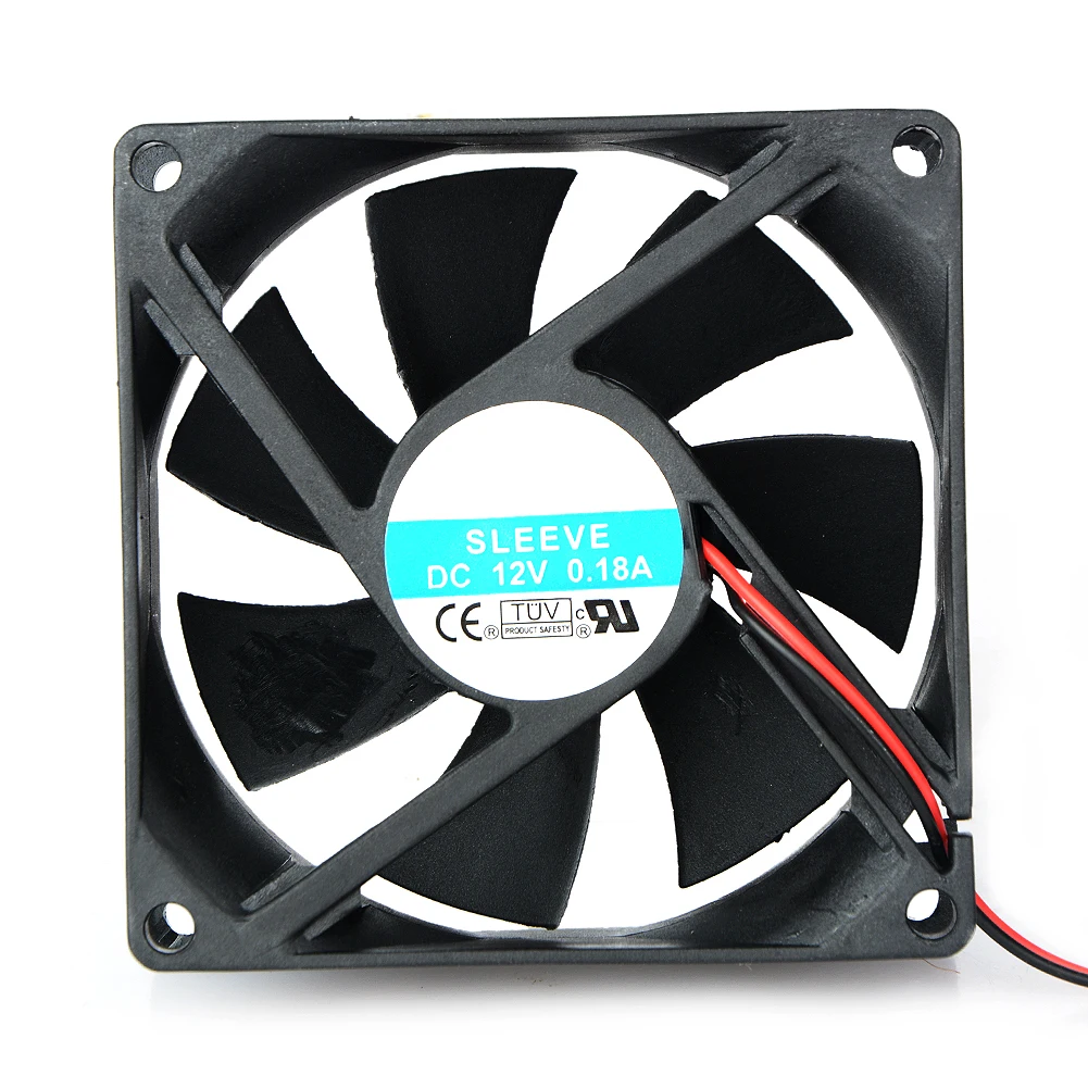 

80 x 80 x 25mm 12V 2 Pins Computer Brushless Fan Cooler PC CPU System Heatsink Cooling Cooler Fan Drop Shipping