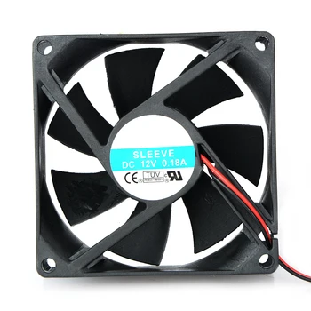 

80 x 80 x 25mm 12V 2 Pins Computer Brushless Fan Cooler PC CPU System Heatsink Cooling Cooler Fan Drop Shipping
