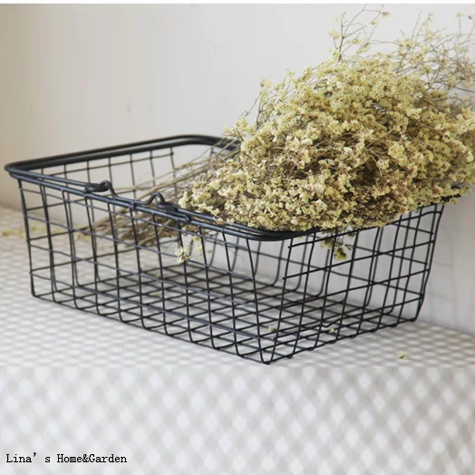 Металлическая корзина органайзер с ручками|basket with handle|organizer basketwire basket |