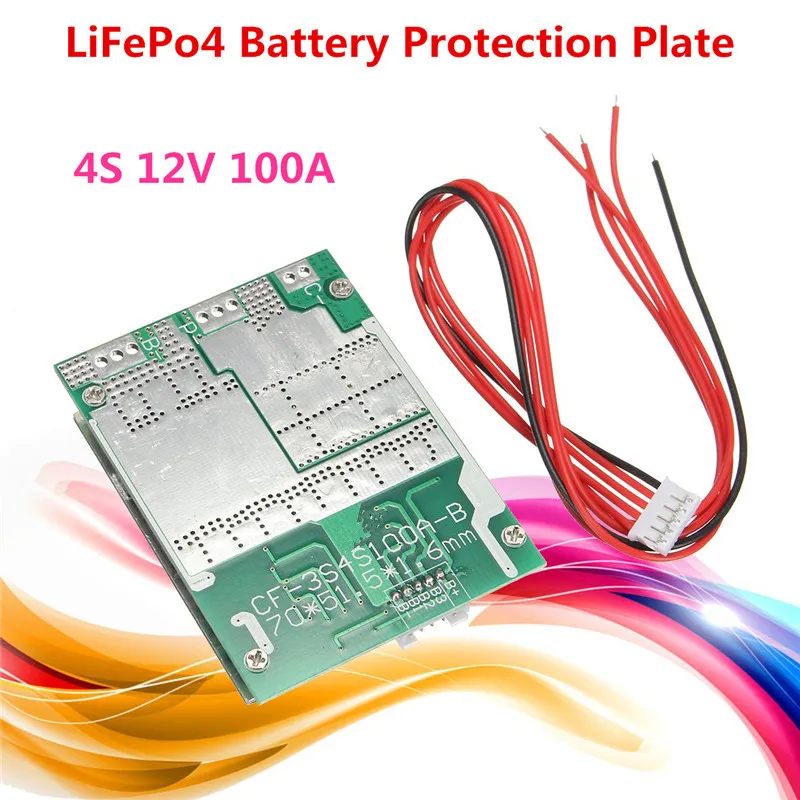 4S 100A 12 В баланс для LiFePo4 для 18650 батареи BMS защиты PCB платы модуль