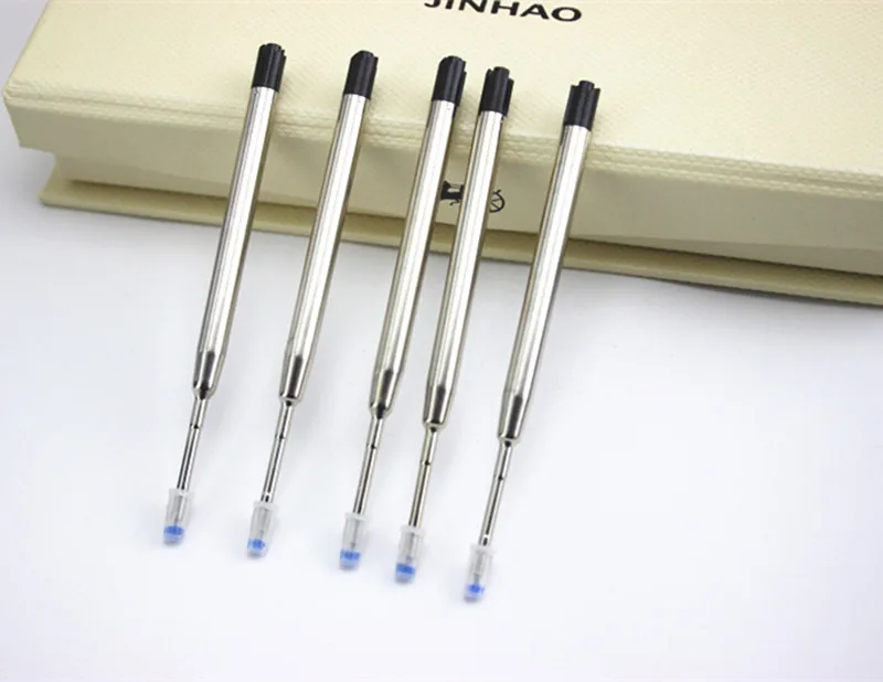 metal Ballpoint pen refills. Office school stationery gifts pen DIY choose Blue black refills pen sale 10pc