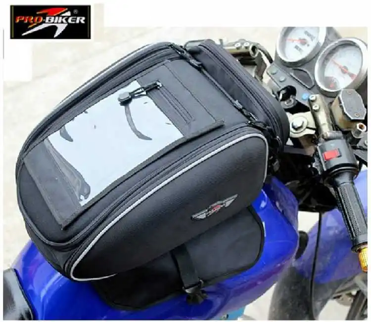 PRO-BIKER мотоциклетная сумка Mochila Maletas мотоцикл черный Bolso Motocicleta Магнитный масляный топливный бак сумки Motos водонепроницаемый Багаж - Название цвета: Black