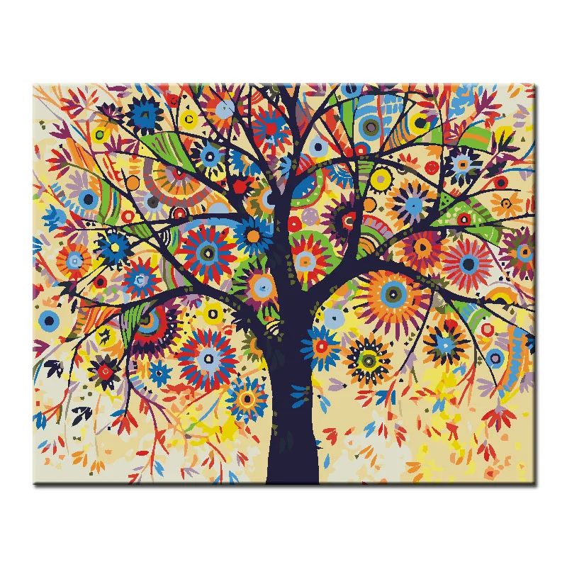 Neue Diy Malen Nach Zahlen Handgemalte Segeltuch Olgemalde Farbe Baum Leinwand Wohnzimmer Wandbilder Mode Dekoration Painting By Numbers Painting Numberswall Pictures Aliexpress