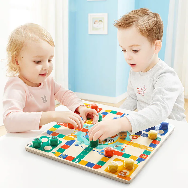 

TOPBRIGHT Double-sided flying chess children's chess educational toys baby scorpion intelligence game multi-function chess board
