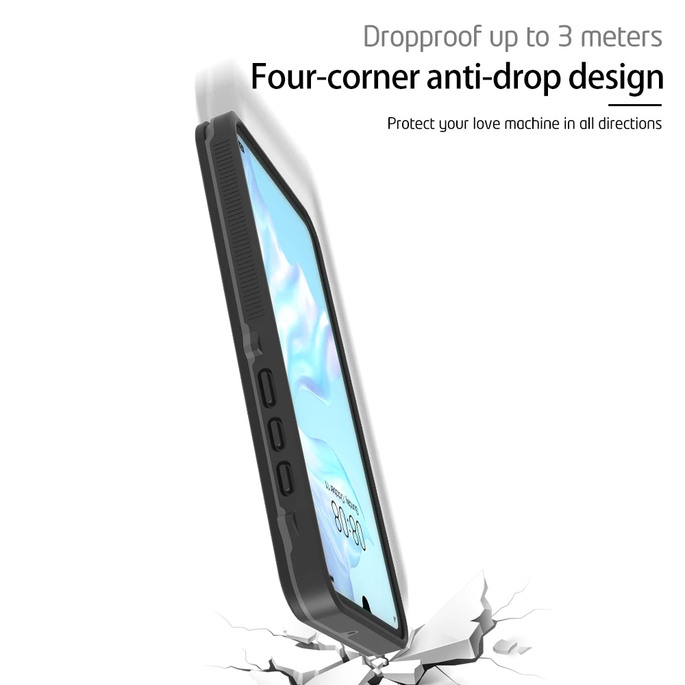 

20pcs/lot IP68 Waterproof Case For Huawei P30 Underwater Diving 3M WaterProof Full Sealed Cover Phone Case For Huawei P30 Pro