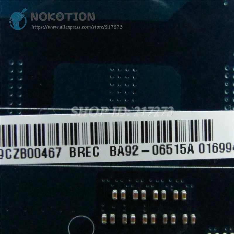 NOKOTION для samsung R780 R728 Материнская плата ноутбука BA92-06515A BA92-06515B BREMEN-M HM55 DDR3 GT310M Процессор