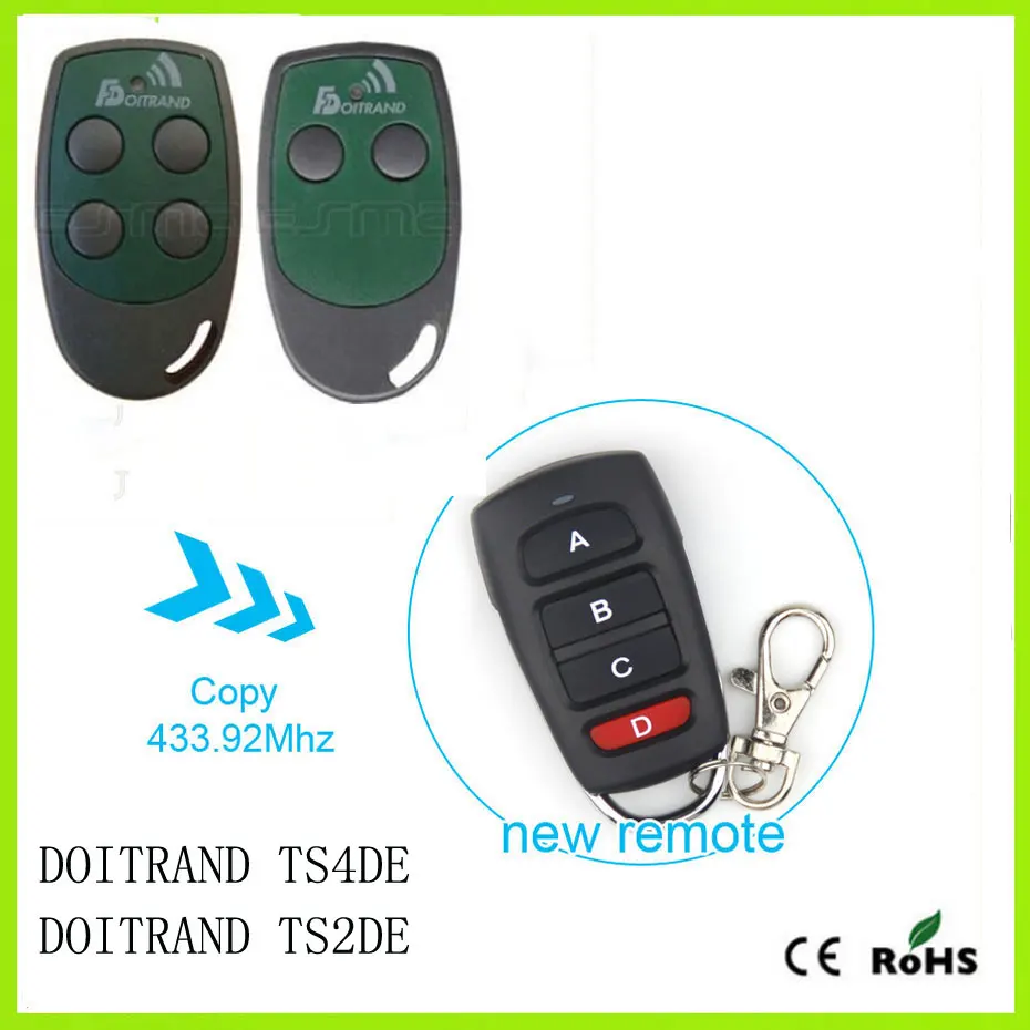 

DOITRAND TS2DE 433.92mhz Replacement Compatible remote control DOITRAND TS4DE