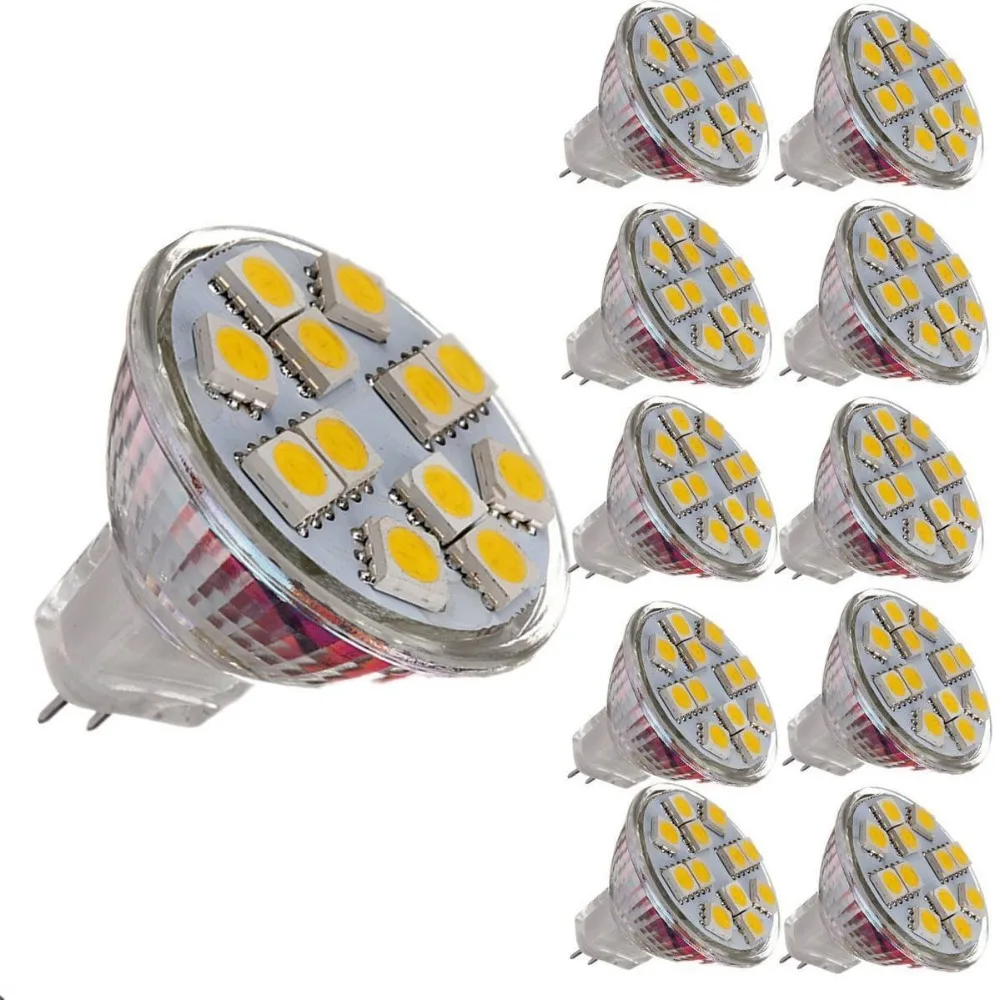

HRSOD 10 XG4 GU4 MR11 3.5W 12x5050SMD 210-250LM 2800-3200K Warm White Light LED Spot Bulb 12 SMD 5050 AC/DC 12V Spot Light