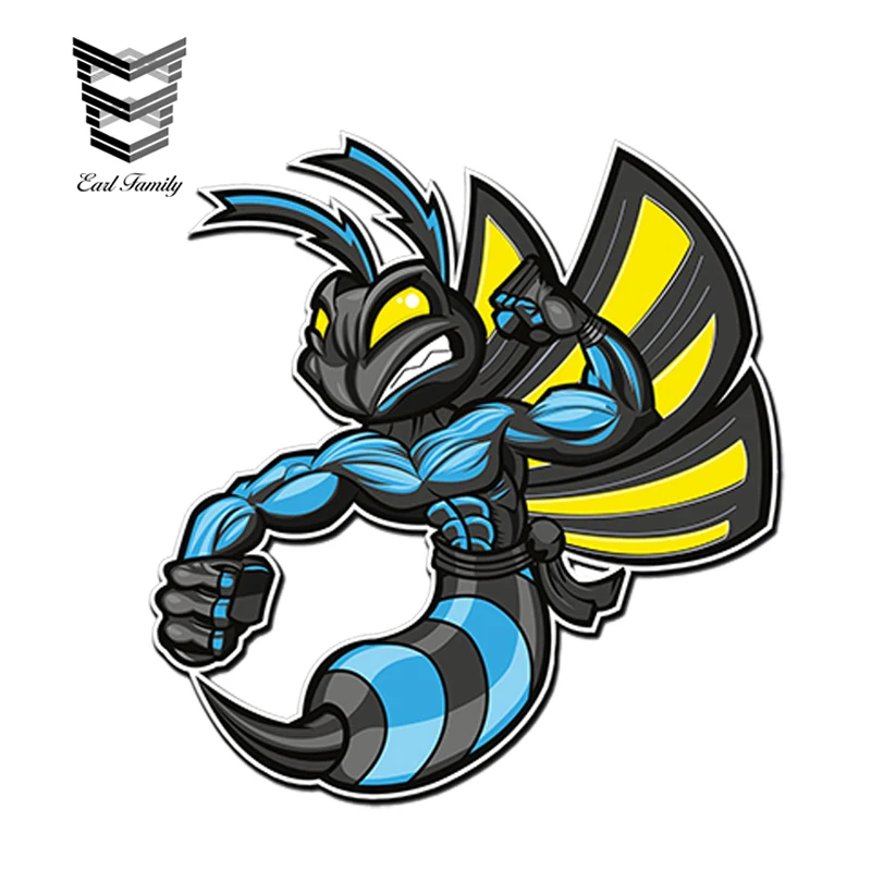 EARLFAMILY 13 см x 11 Стайлинг автомобиля синяя Hornet Wasp виниловая наклейка s велосипед
