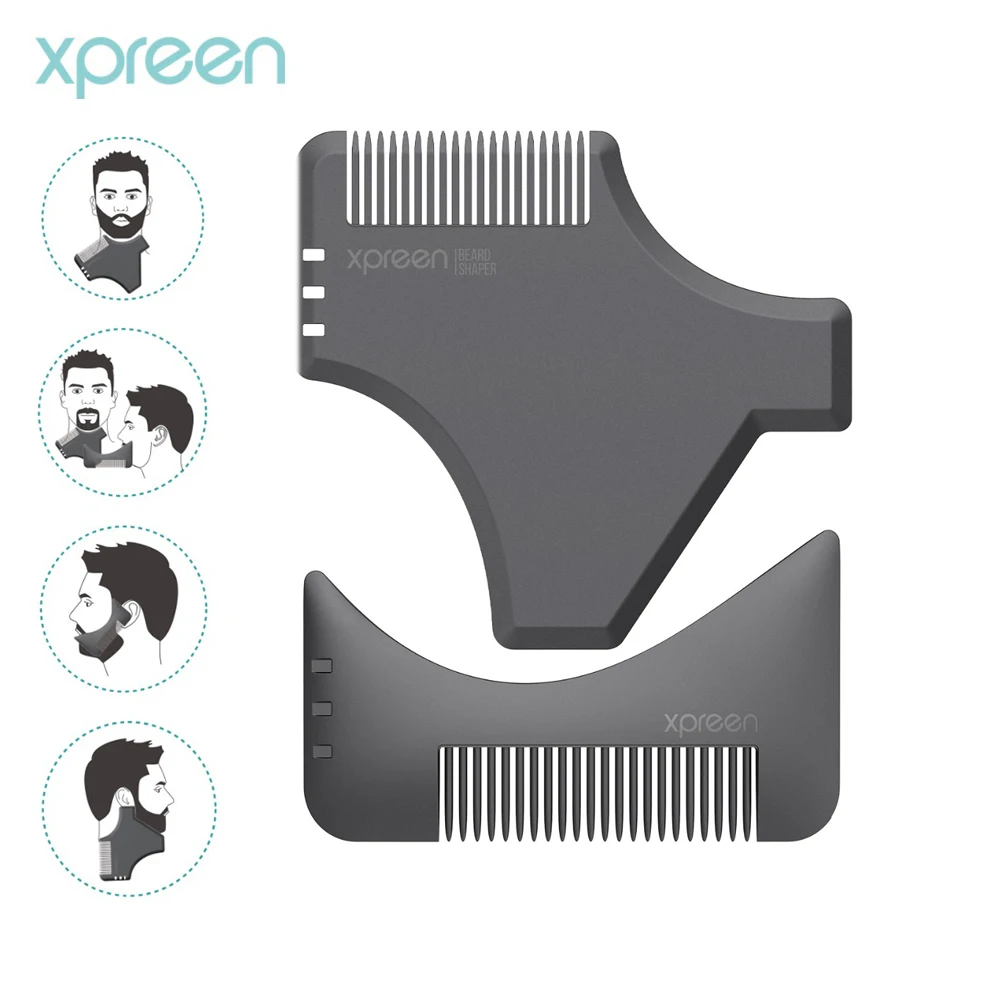 XPREEN 2 шт. борода формирование формирующий гребешок Multi functional Мужская Борода