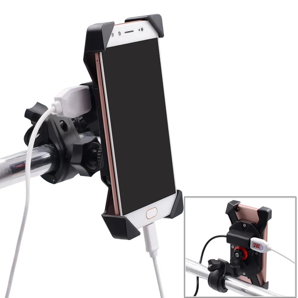 

Mobile Holder Motorcycle Holder USB Charger Power Outlet Socket Handlebar Holde Soporte Movil Para Coche For Redmi 7 Y5