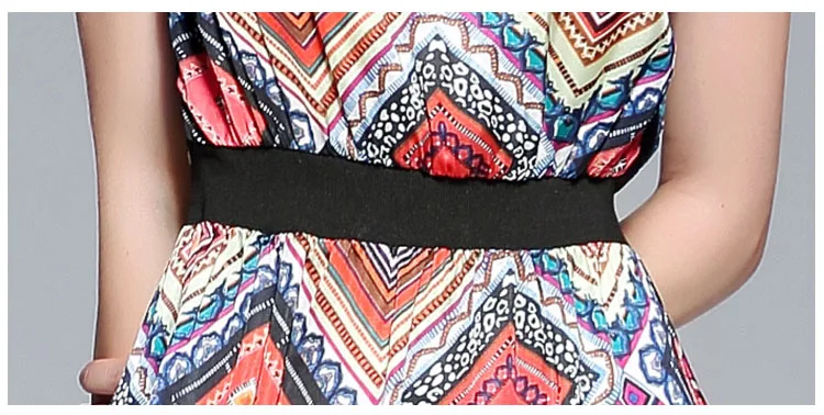 Moda 2018 mujeres elegante vestido de fiesta estampado Floral geométrico Slash cuello falso satén seda lateral Split Midi vestido Ropa Verano Mujer