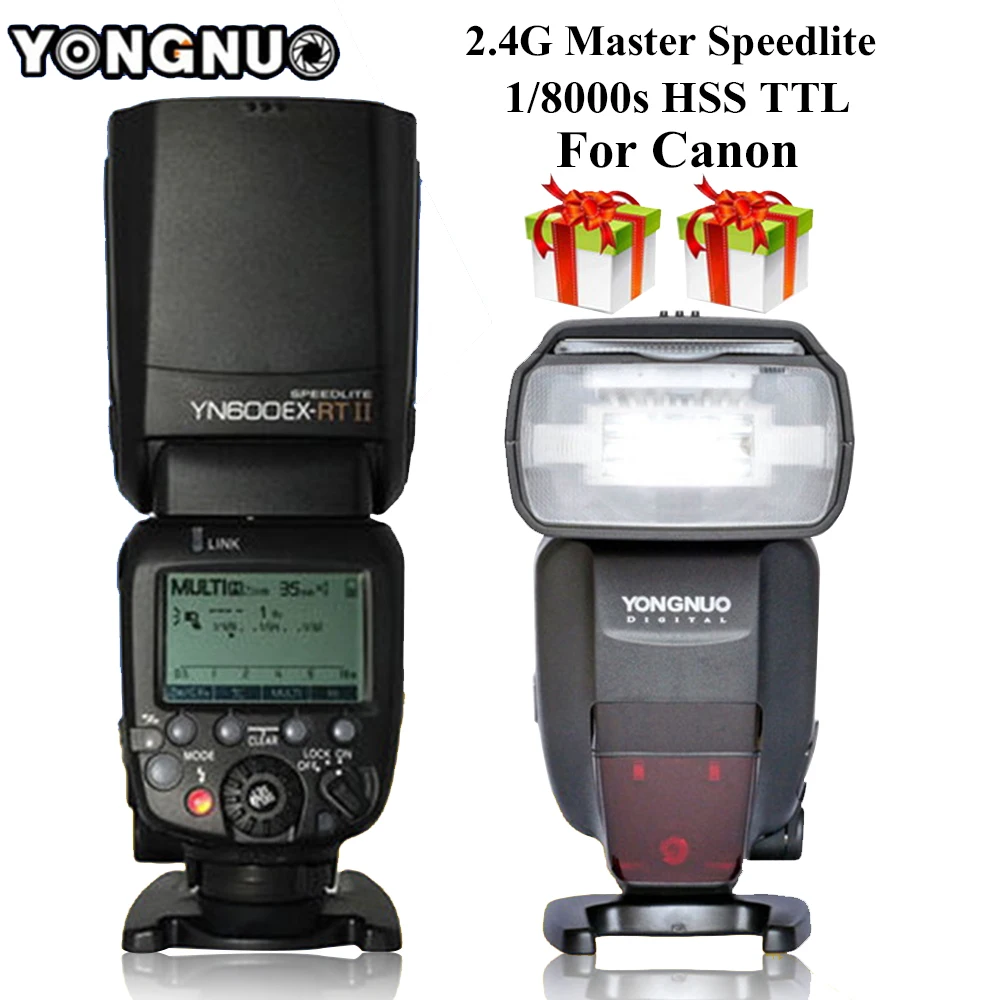 

YONGNUO YN600EX-RT II 2.4G Wireless Camera Speedlight 1/8000s HSS GN60 Master TTL Flash Speedlite for Canon as 600EX-RT/YN-E3-RT