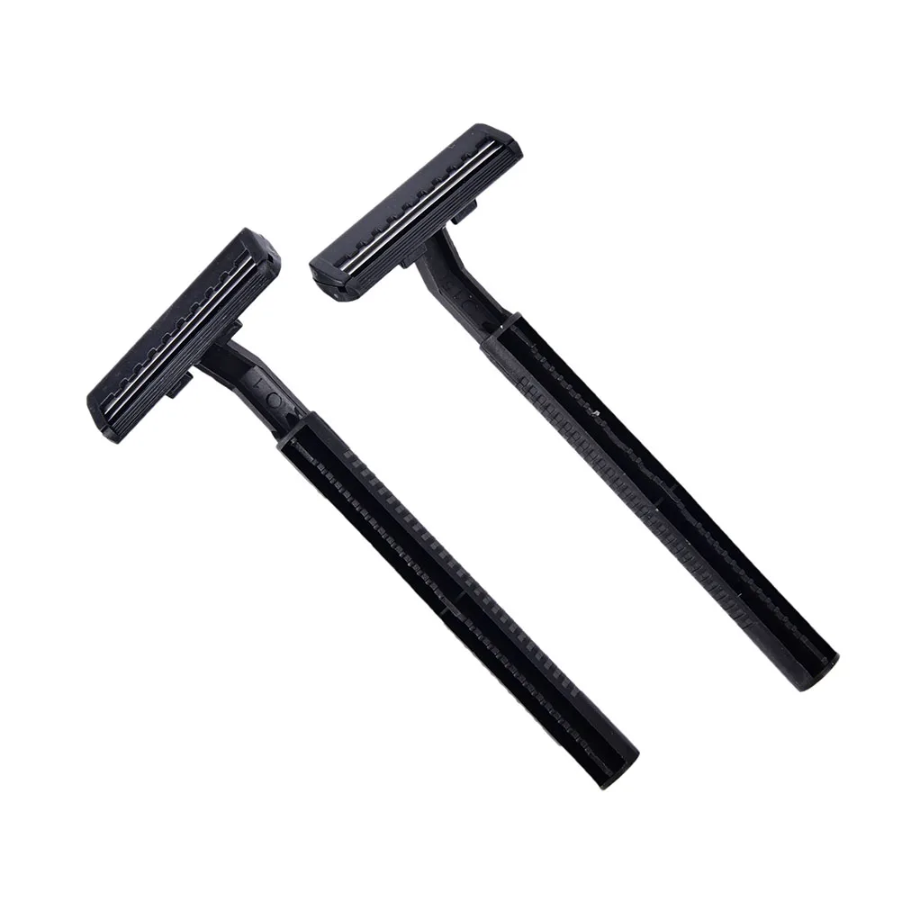 2Pcs Razor Bathroom Disposable Shaving Razor Handle Stainless Steel